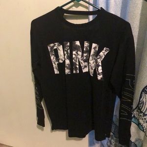 Victoria's Secret pink long sleeve campus tee